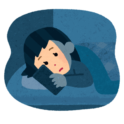 スマホでLINEを使って退職の意思を伝えようか迷う人のイラスト